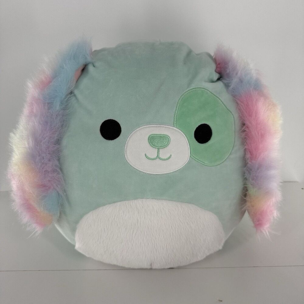 Squishmallows  Light Green Multicolor Dog 18” Plush Stuffed Animal Washable